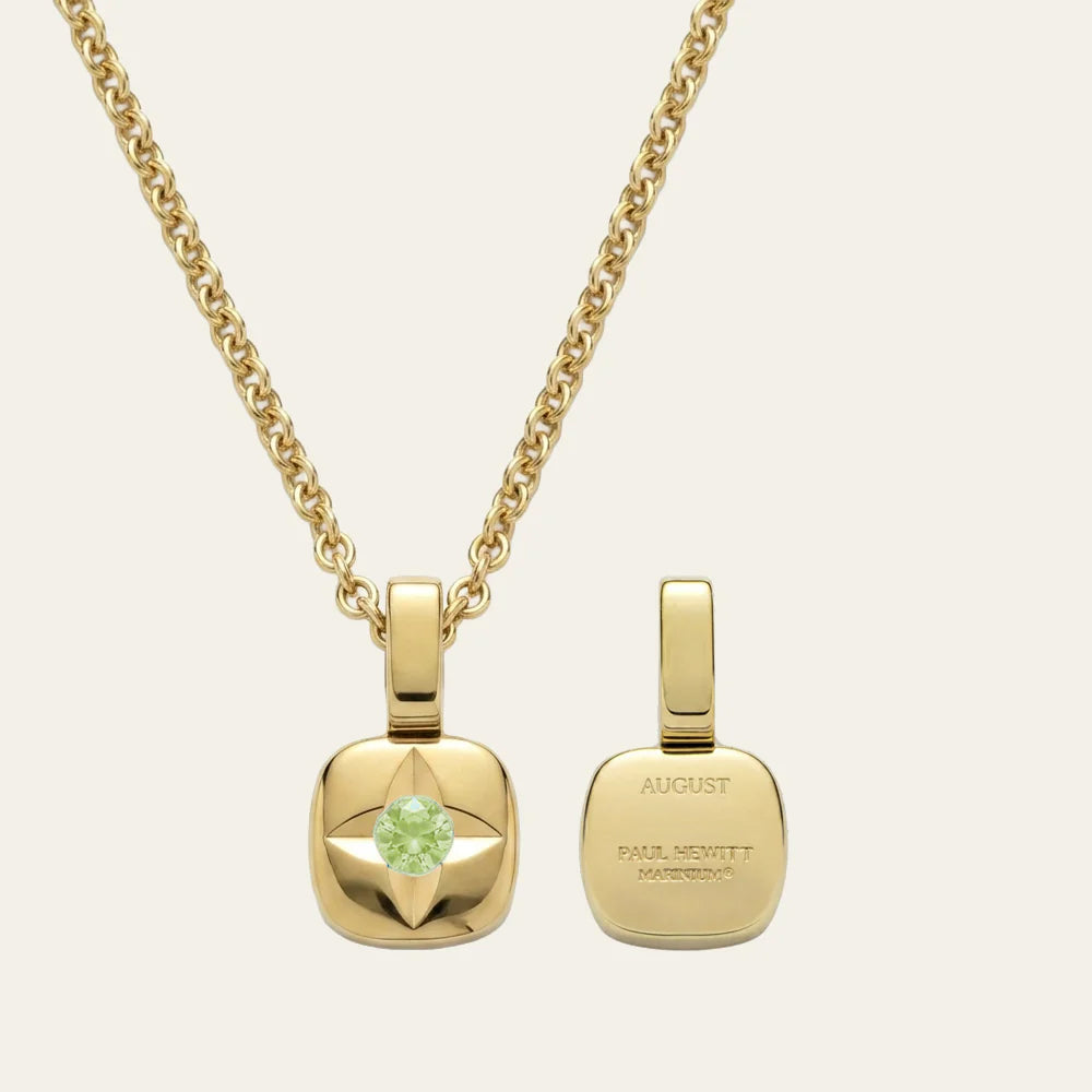 Birthstone August Halskette Gold