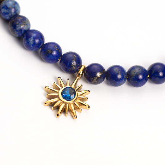 Aurora Azure Armkette Gold