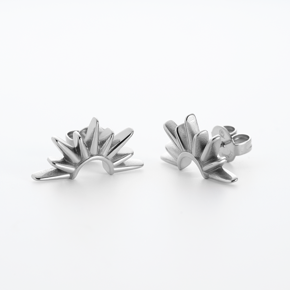 Aurora Halo Ohrring Silber