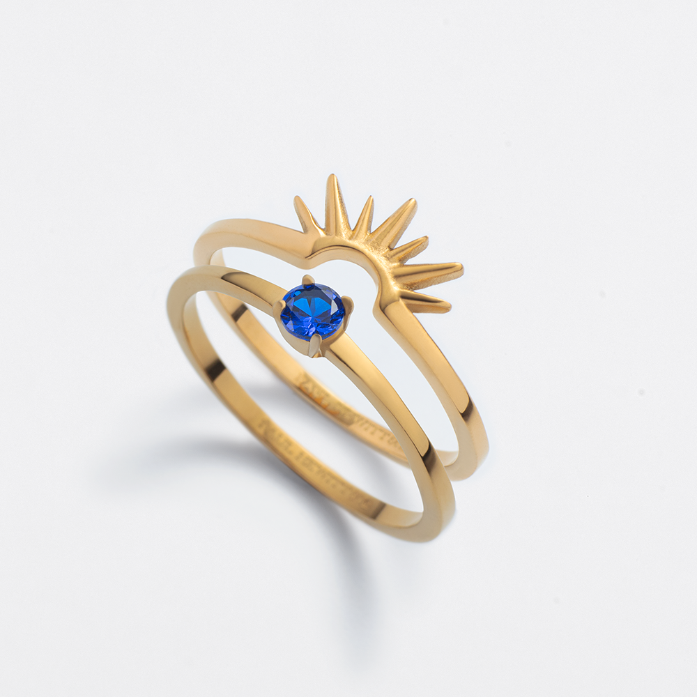 Aurora Solar Duet Ring Gold