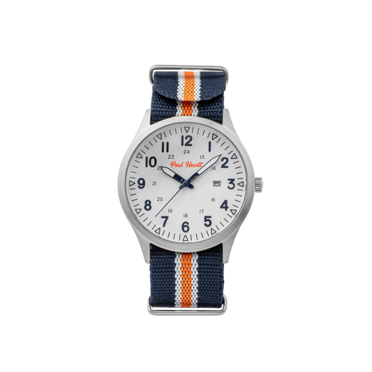 Captain's Field Watch Blue White Orange