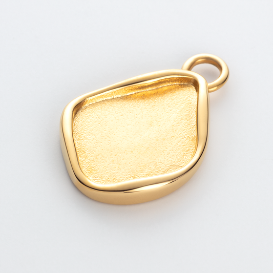 Engravable Drop Charm Gold