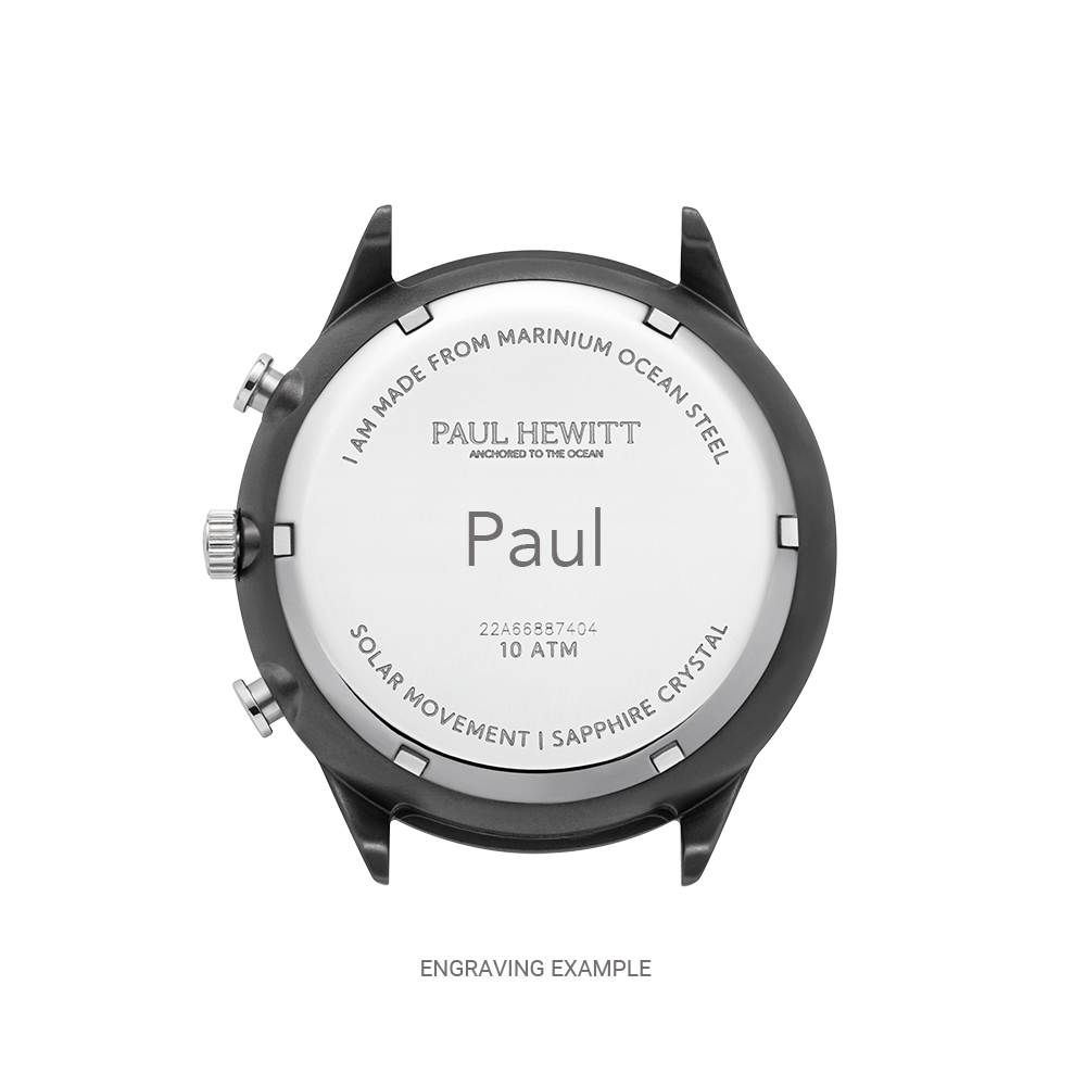 Chrono Uhr Gun Metal Weiß