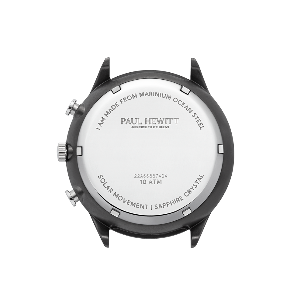 Chrono Uhr Gun Metal Weiß