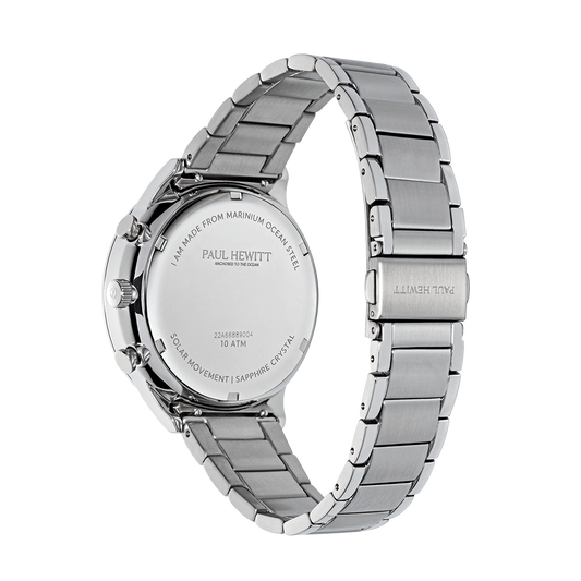 Chrono watch silver white