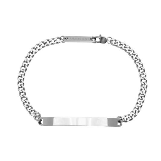 Men's Engravable ID bracelet silver