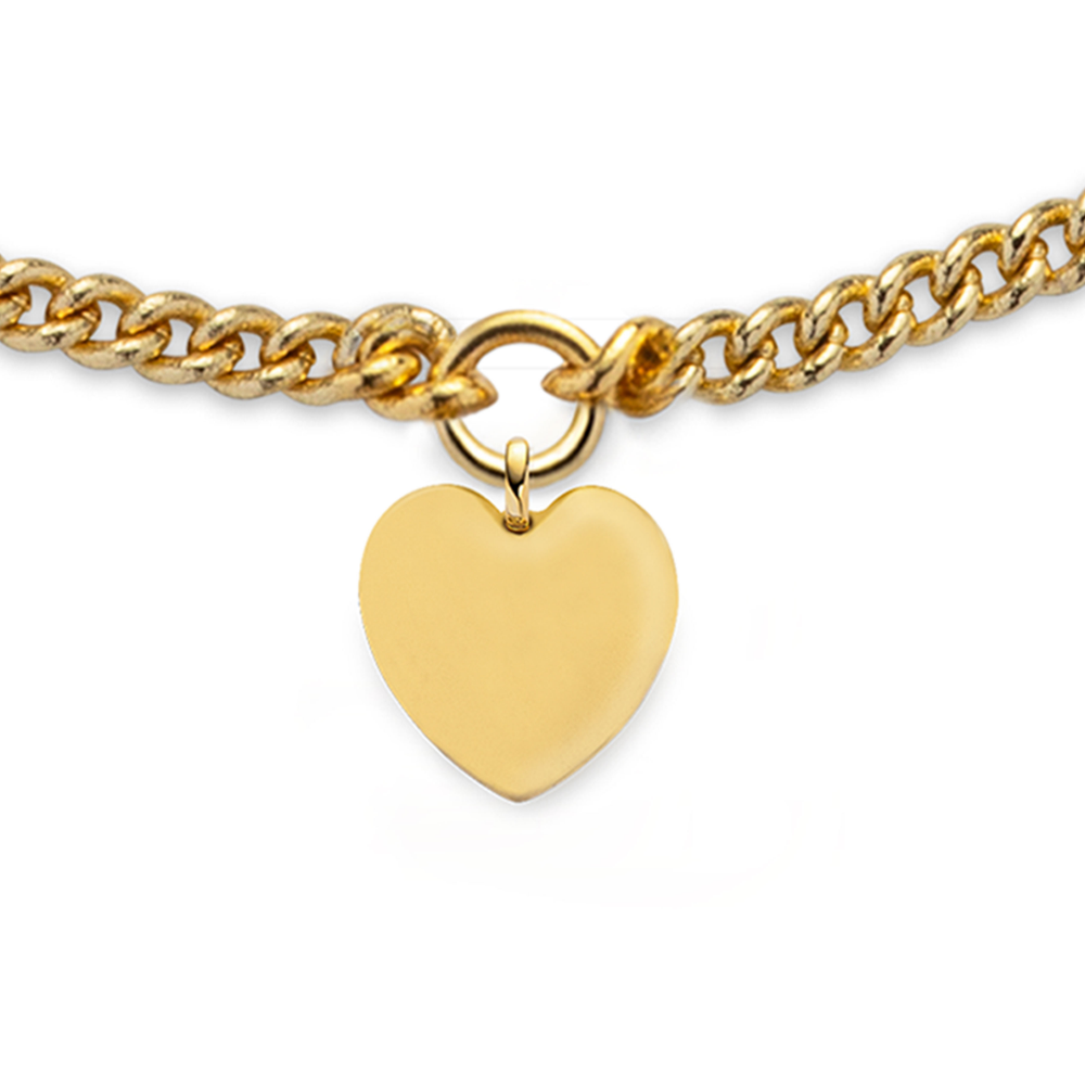 Ocean Heart Mini Armkette Gold