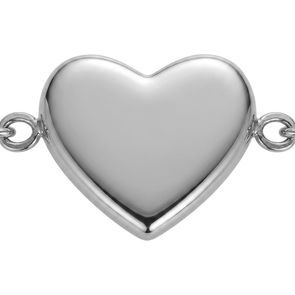 Bracelet Coeur Gravable Argent