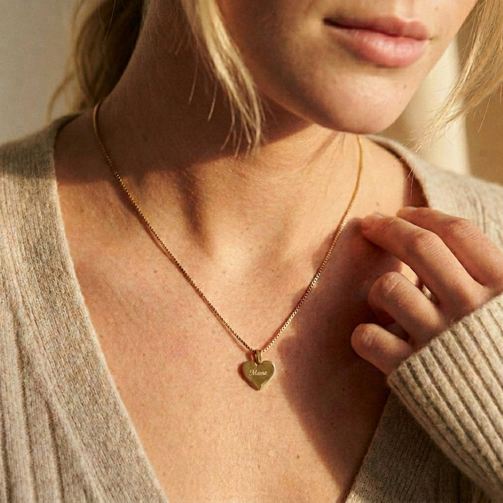 Heart Necklace Gold