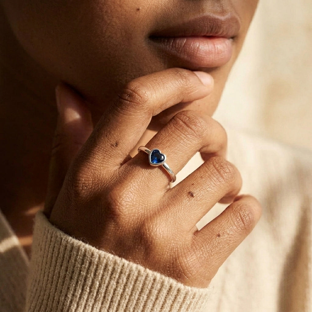 Heart of the Sea Mono Ring Silber