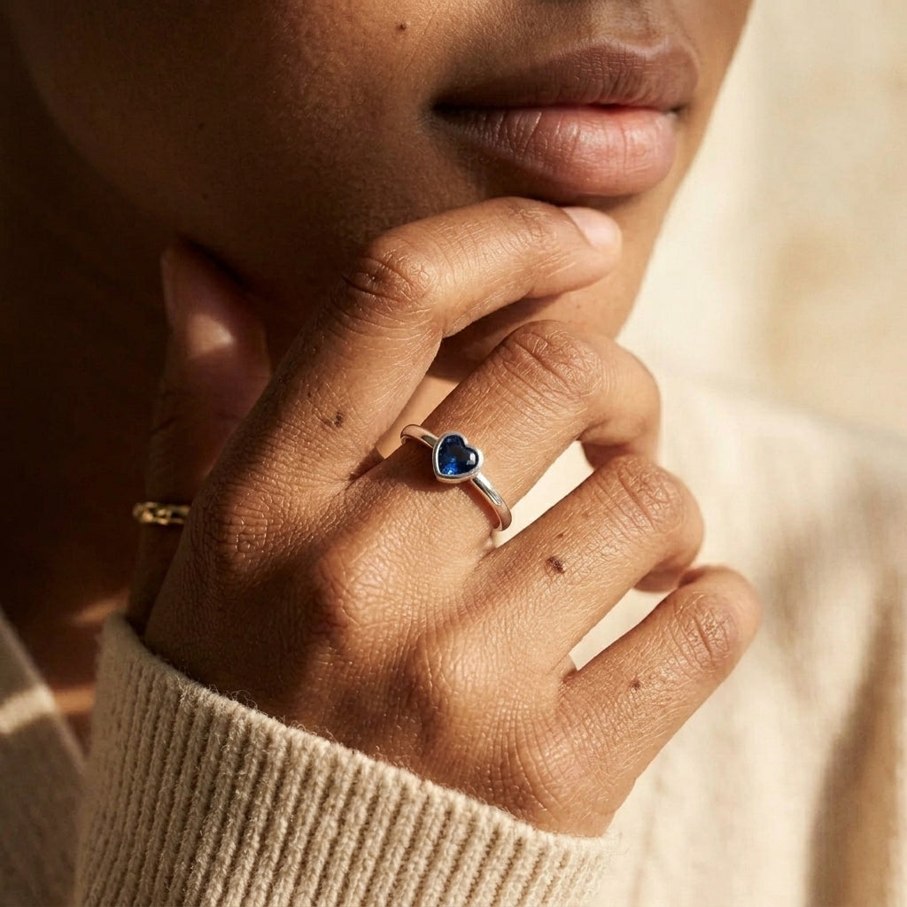 Heart of the Sea Mono Ring Silber