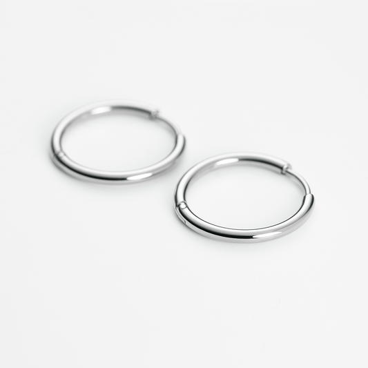 Hoops earring silver