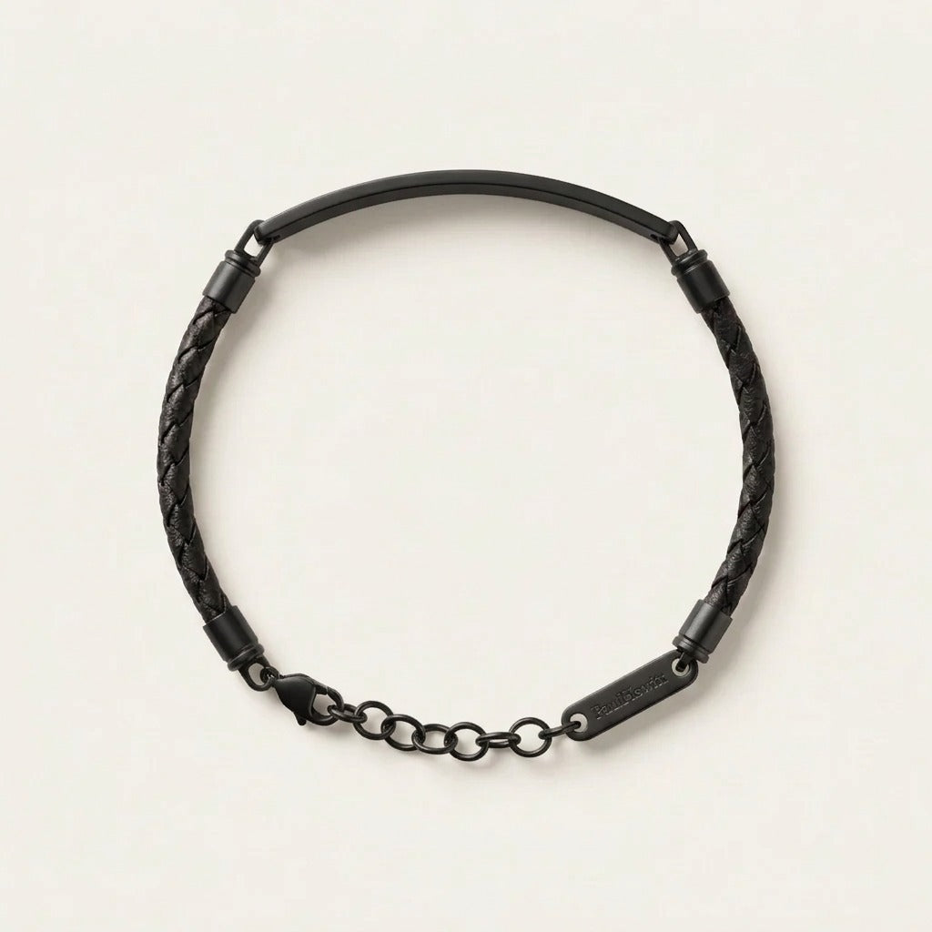ID Bracelet Leather Black