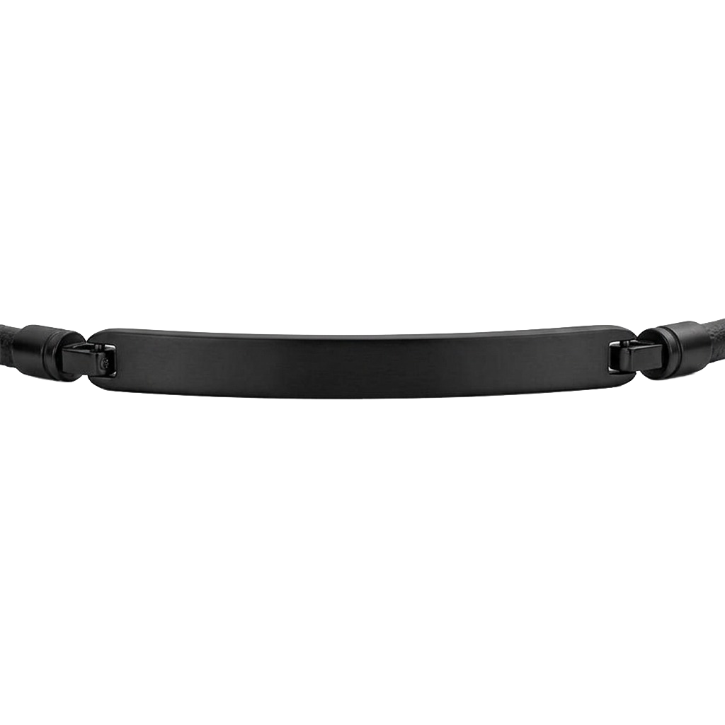 ID Bracelet Leather Black