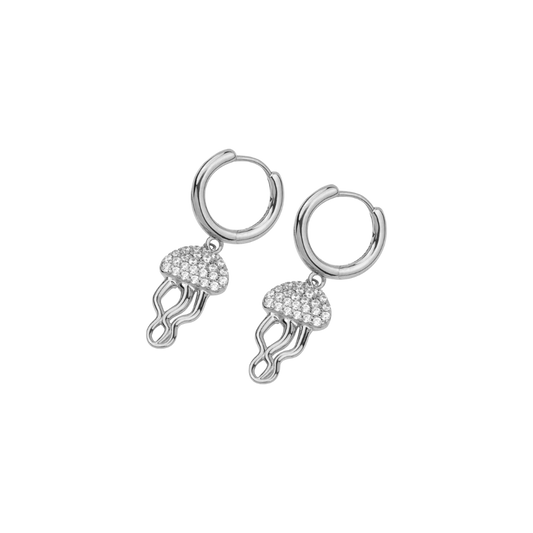 Jellyfish Hoops pure silver