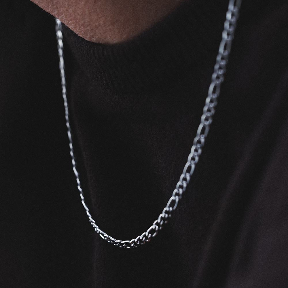 Men's Cuban Collier Argent