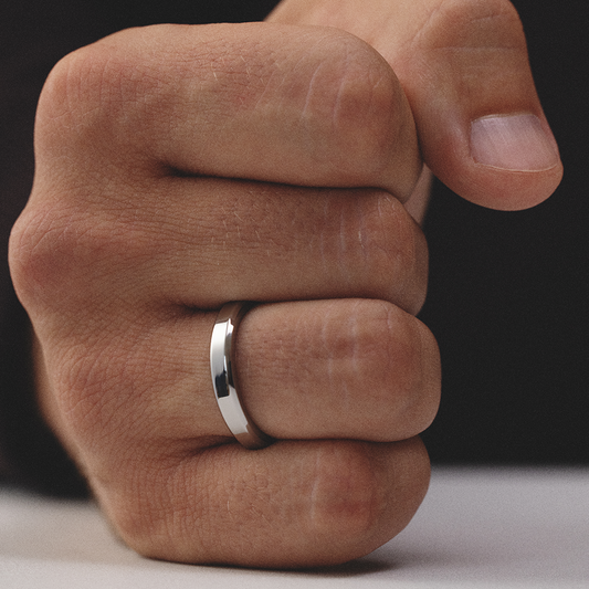 Men's Essential Ring Silber
