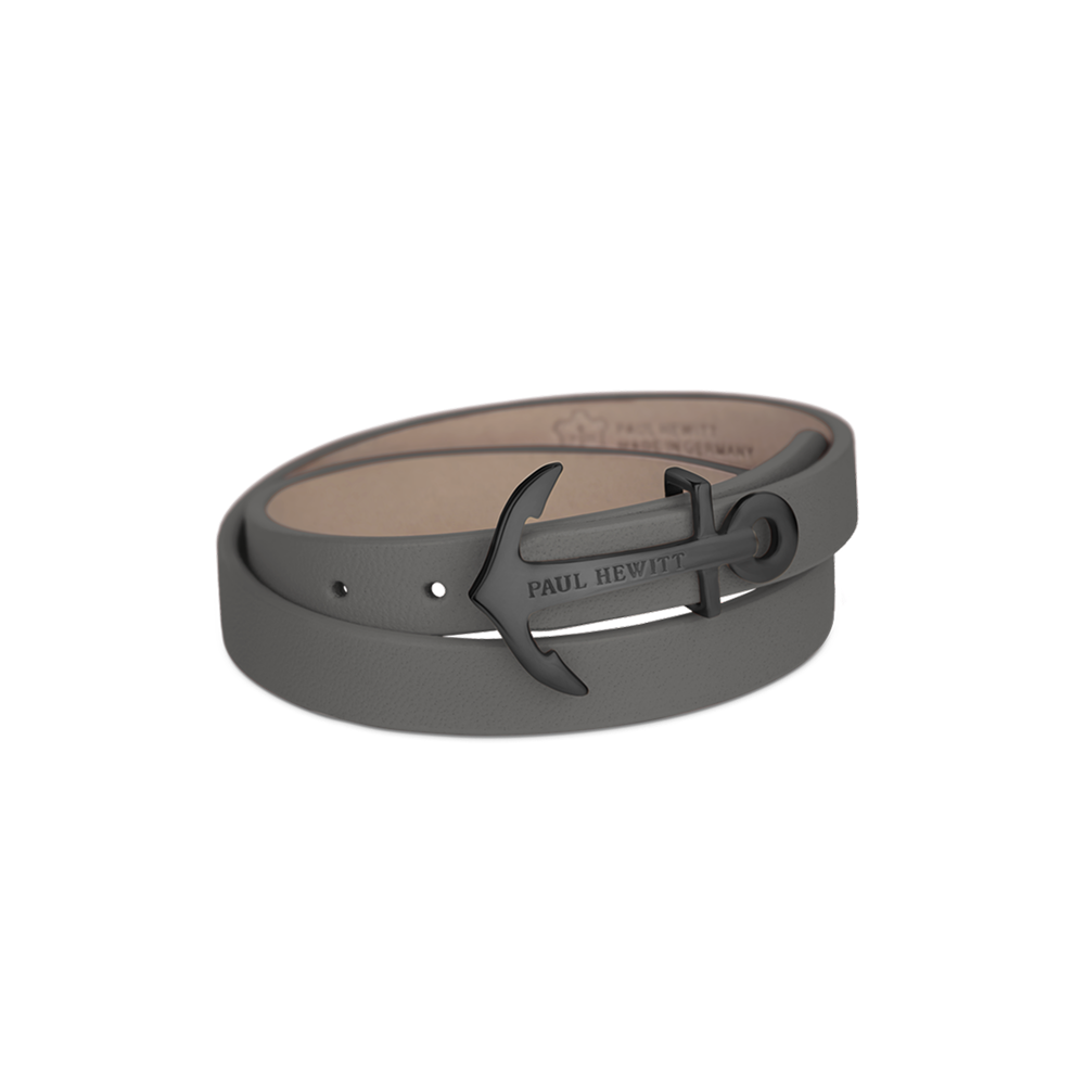 North Bound Black Gray Wrap Bracelet