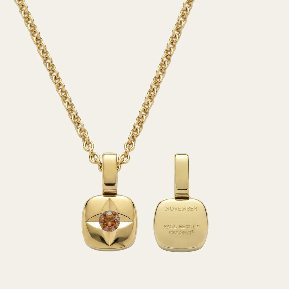 Birthstone November Halskette Gold