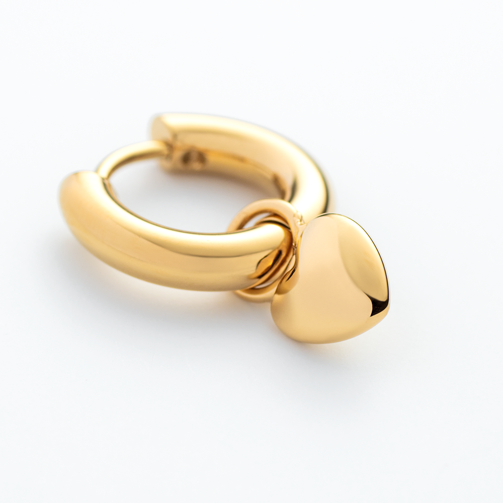 Ocean Heart Ohrring Gold