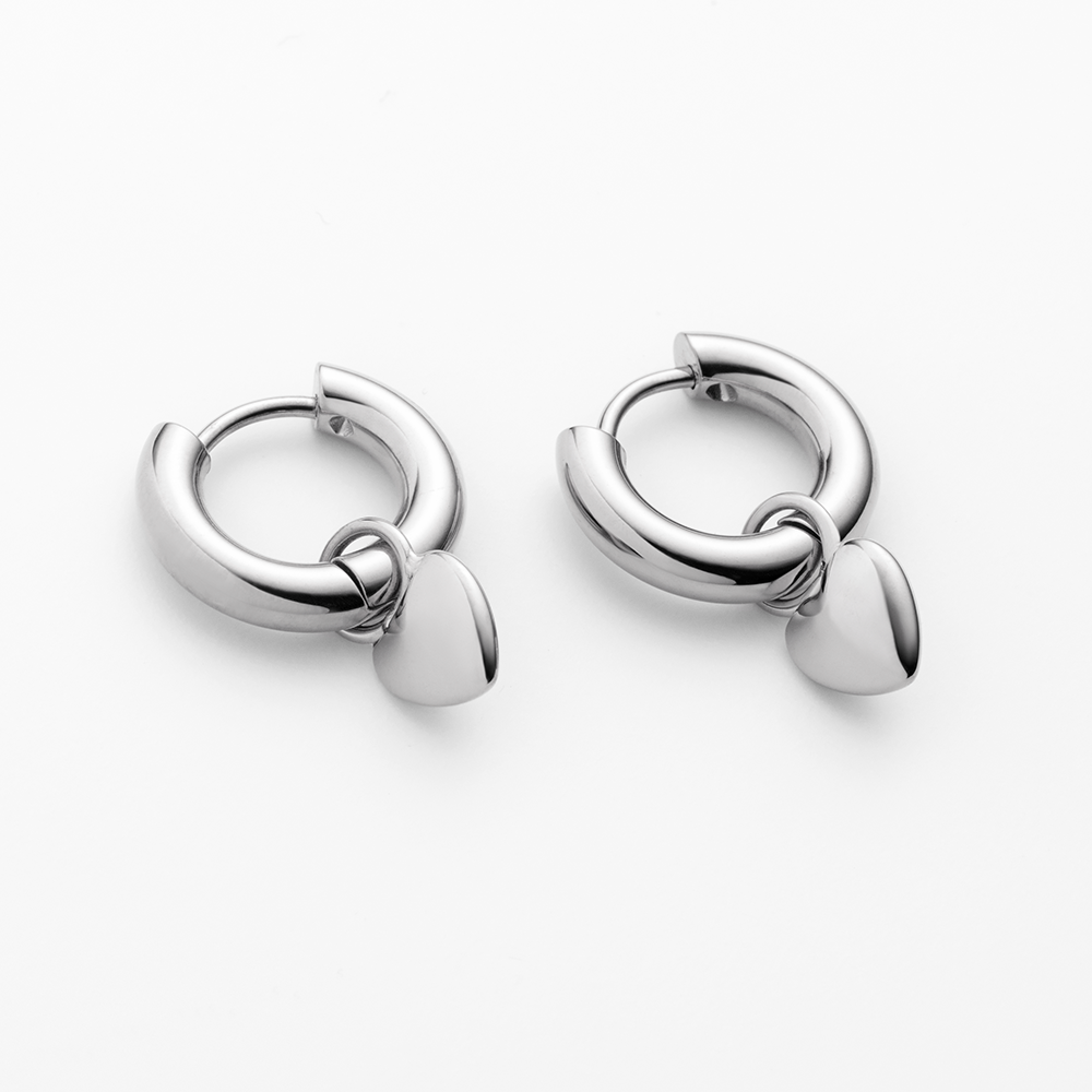 Ocean Heart Ohrring Silber