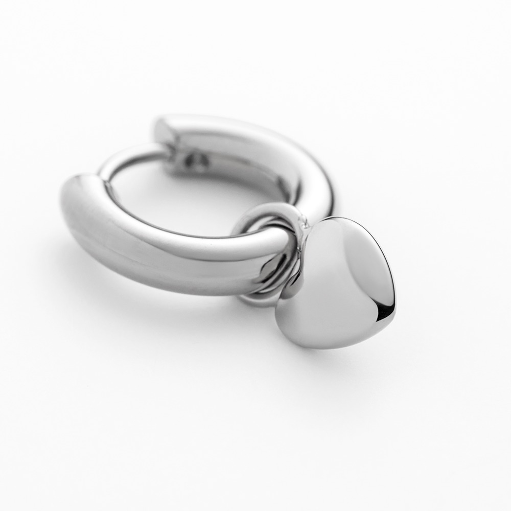 Ocean Heart Ohrring Silber