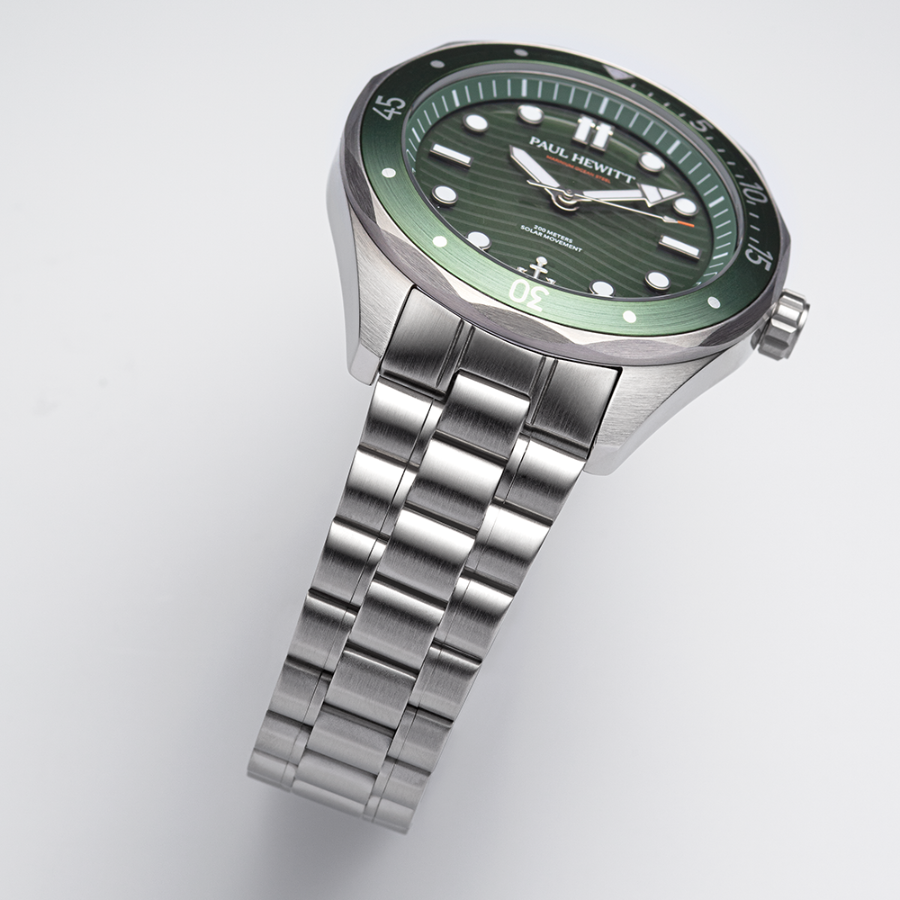 Ocean Diver Multilink Uhr Silber Grün