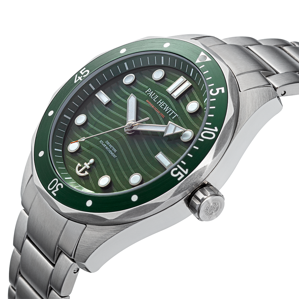 Ocean Diver Multilink Uhr Silber Grün