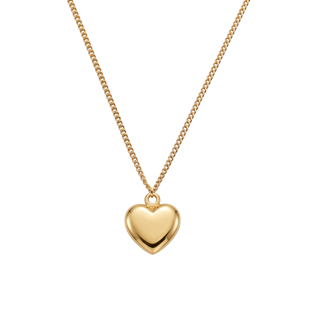 Ocean Heart Necklace Gold