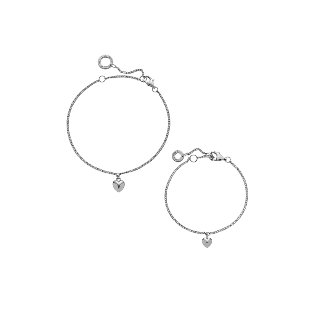 Ocean Heart Mama & Mini Set Silber