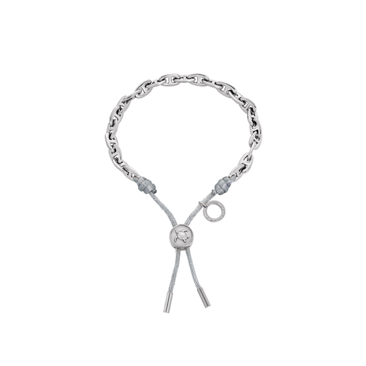 Turtle Anchor Chain Bracelet Argent Gris