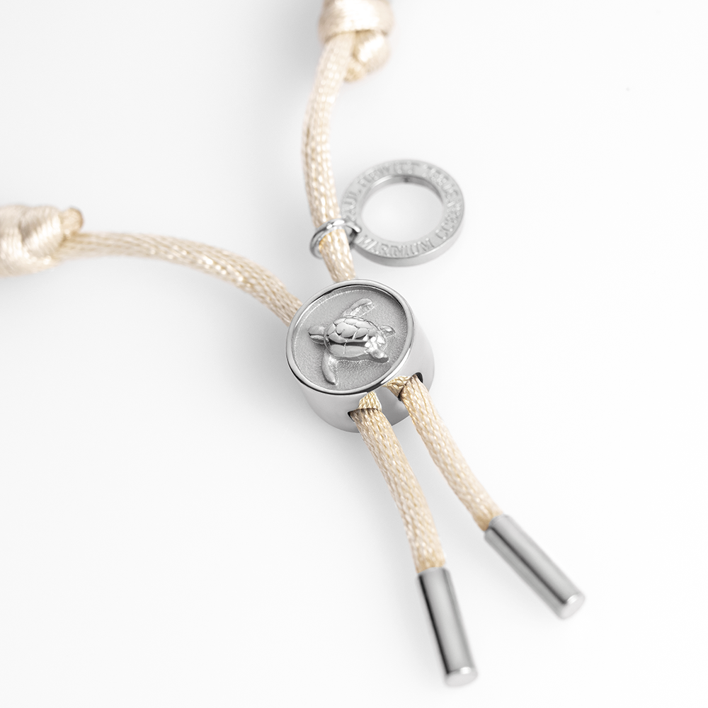 Turtle Anchor Chain Armband Silber Sand