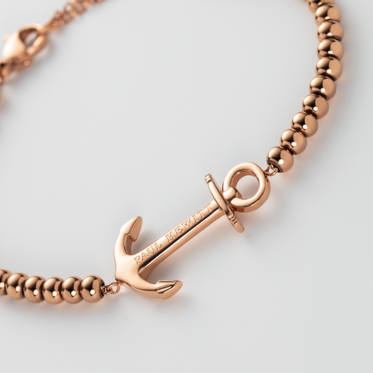 Le bracelet Anchor Perles en or rose