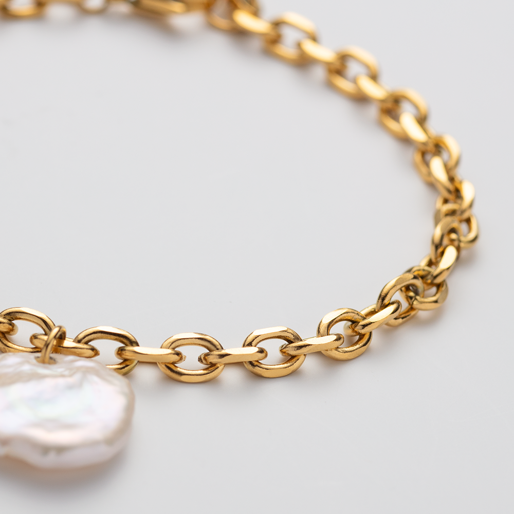 Treasures of the Sea Pearl Armkette Gold