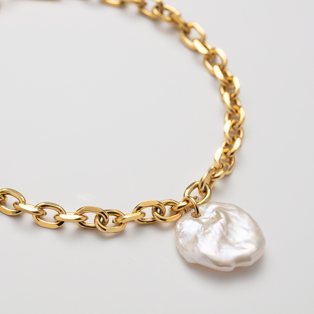 Treasures of the Sea Pearl Armkette Gold