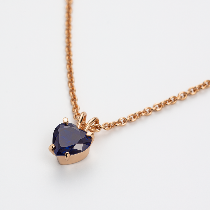 Halskette Ocean-Heart in Engels-Flügel - für Frauen & Mädchen - Farbe:  Roségold