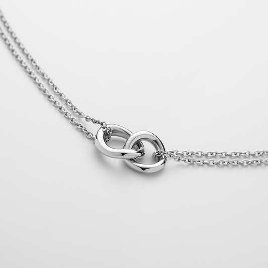 Waves necklace silver