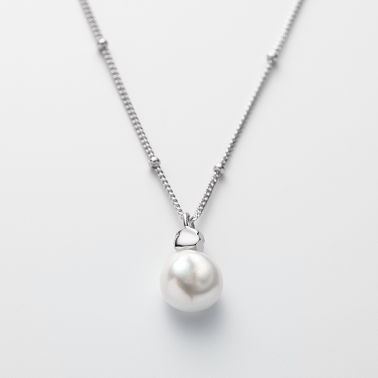 Ocean Pearl Necklace Silver