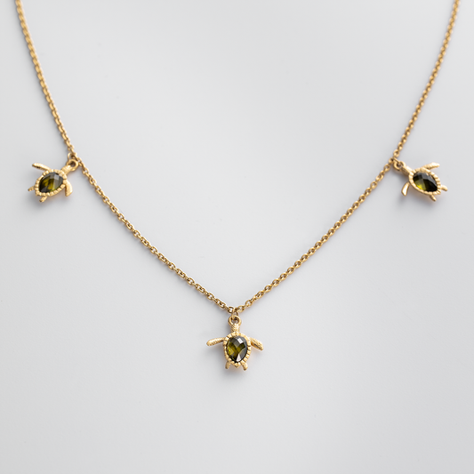 Turtle Halskette Gold