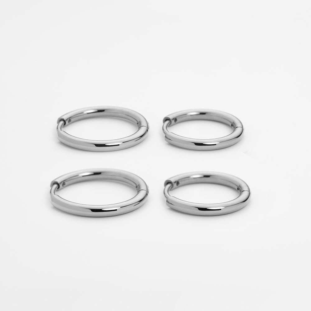 Treasures of the Sea Hoops Set Silber