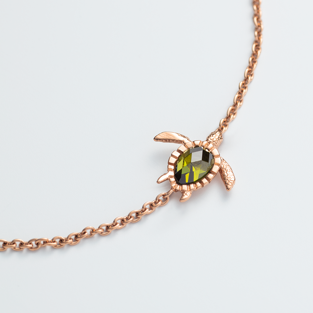 Turtle Mono Armkette Roségold