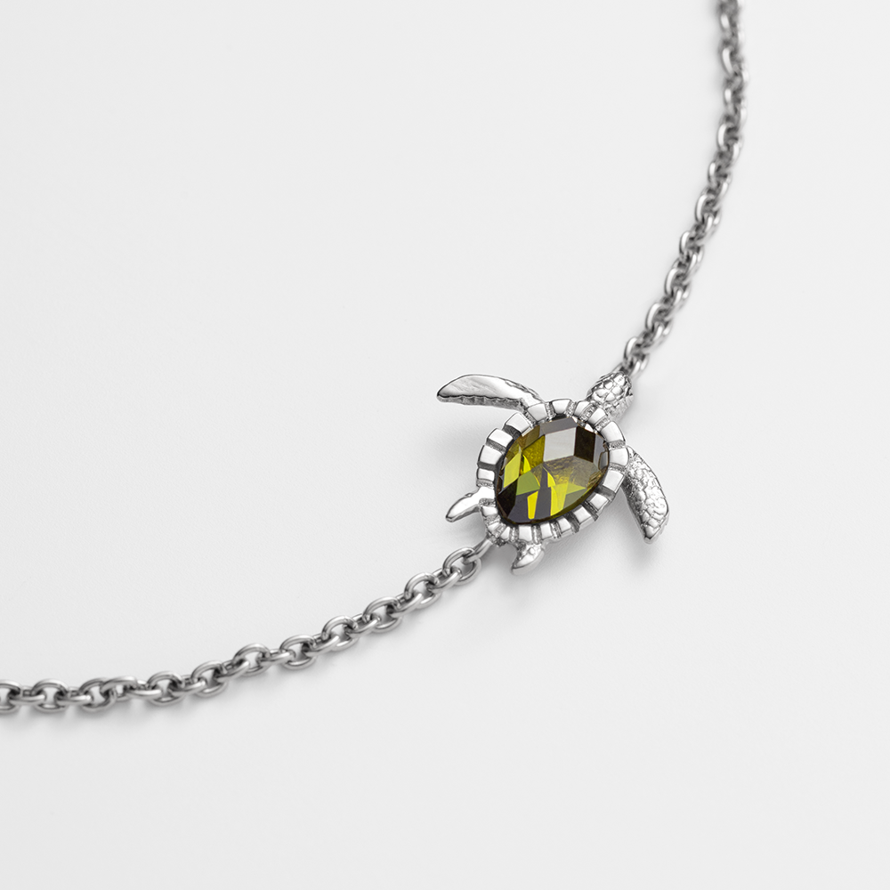 Turtle Mono Armkette Silber