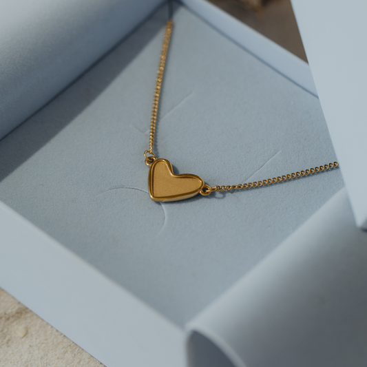 Engravable Heart Armkette Gold