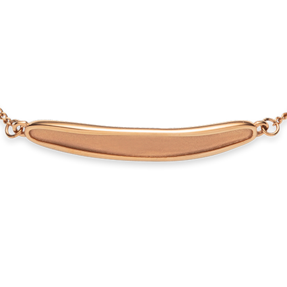 Engravable Plate Armkette Roségold