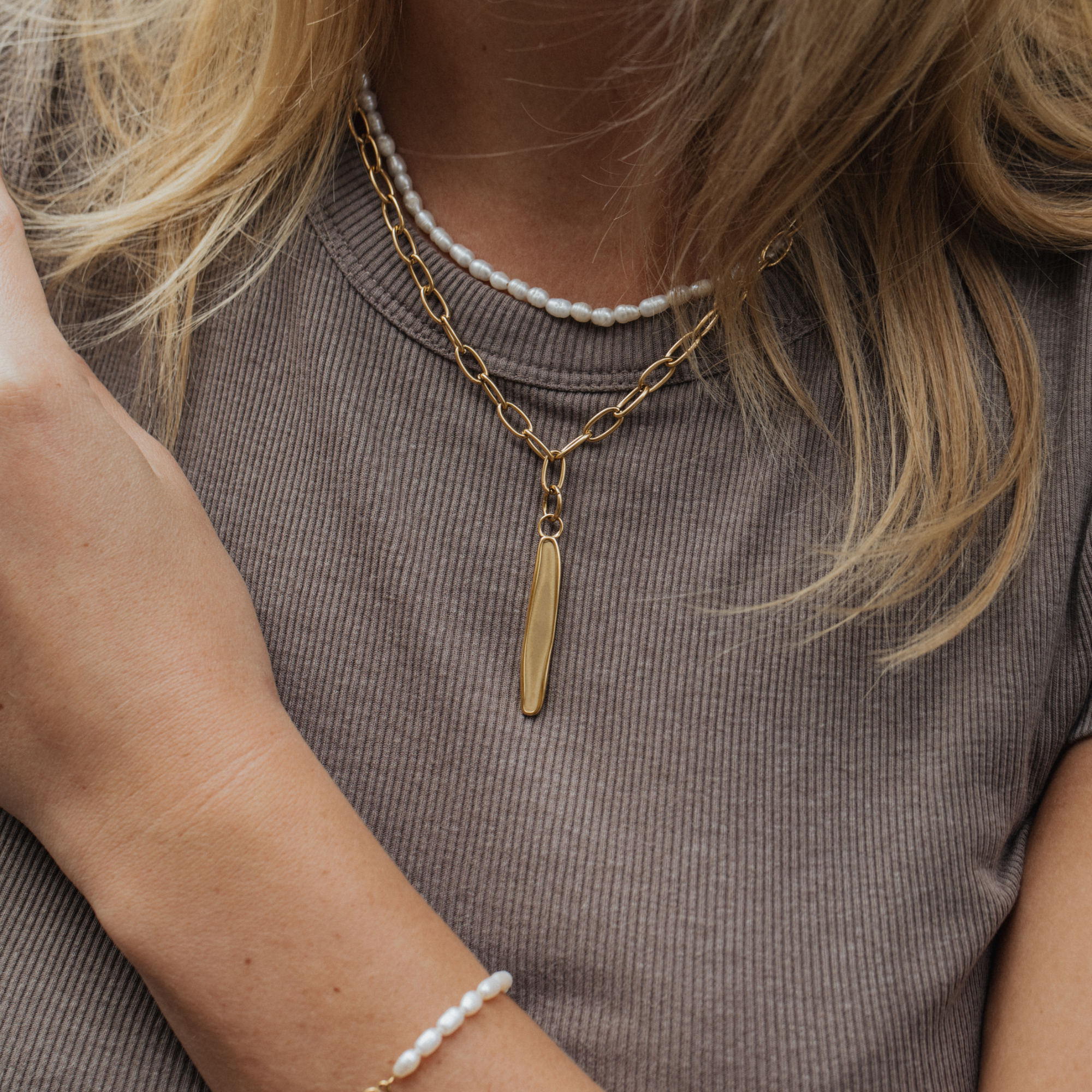 Engravable Plate Charm Gold