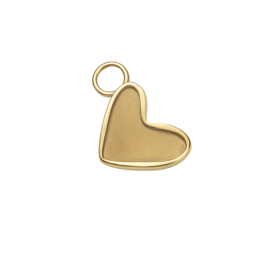 Engravable Heart Charm Gold