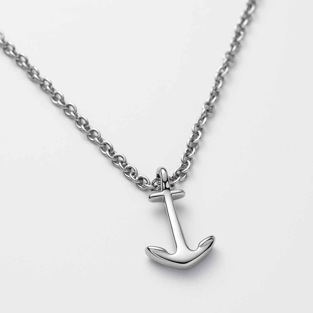 Men's Anchor Halskette Silber