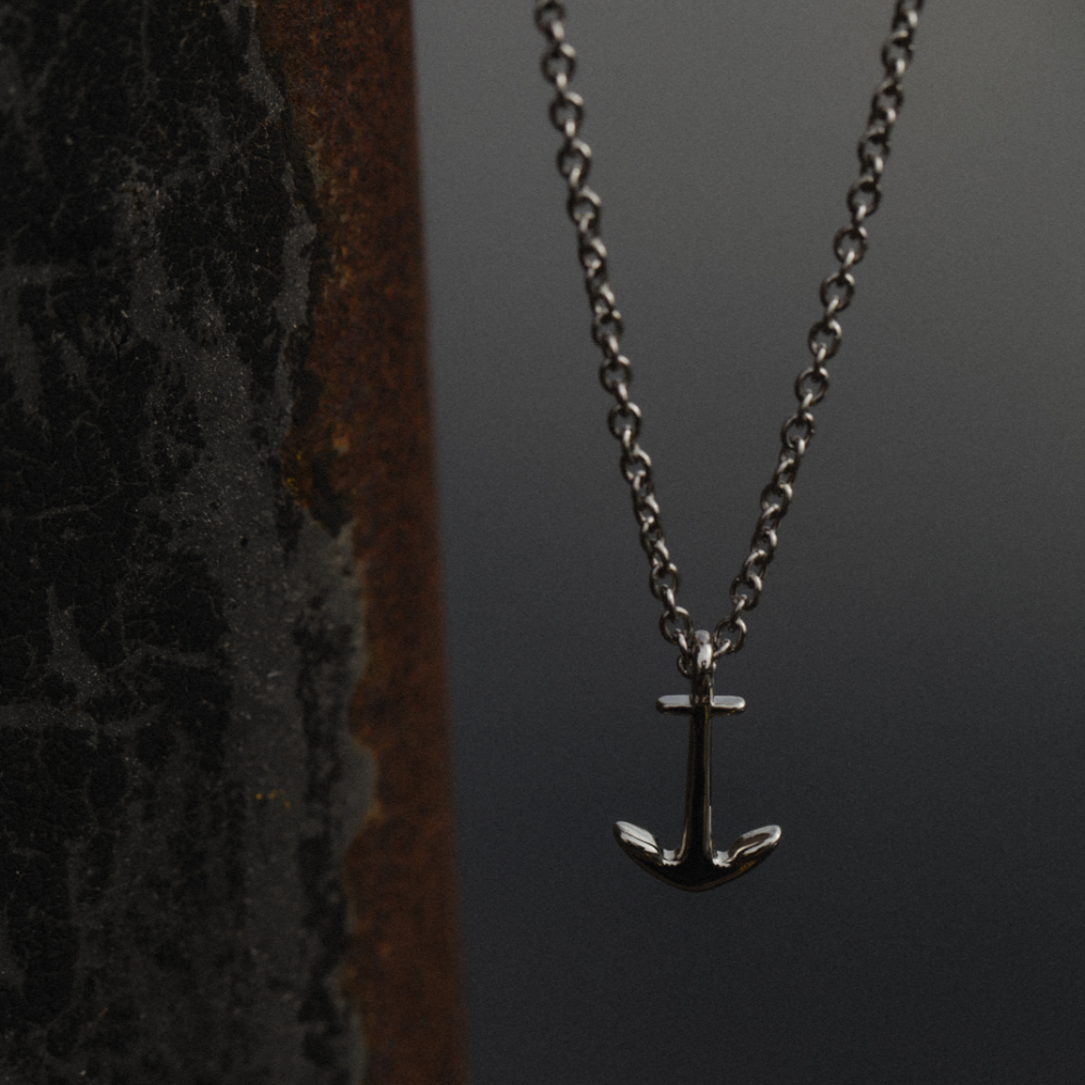 Stainless Steel Rebel Anchor Pendant — Jensen Jewelers