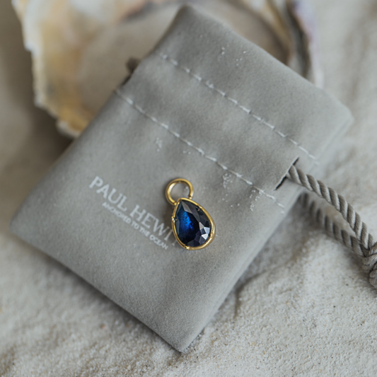 Charm Pierre Bleue Or