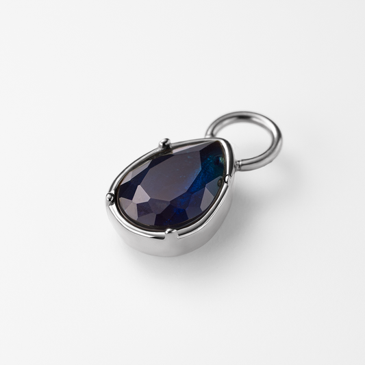 Blue Stone Charm Silver